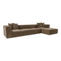 Atelier Del Sofa Sora Sofá Esquinero con Pouf - Marrón